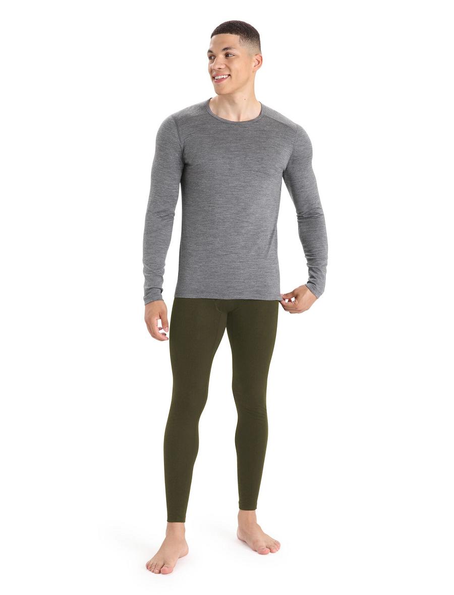 Loden Men's Icebreaker Merino 200 Oasis with Fly Leggings | USA 1131EBCX